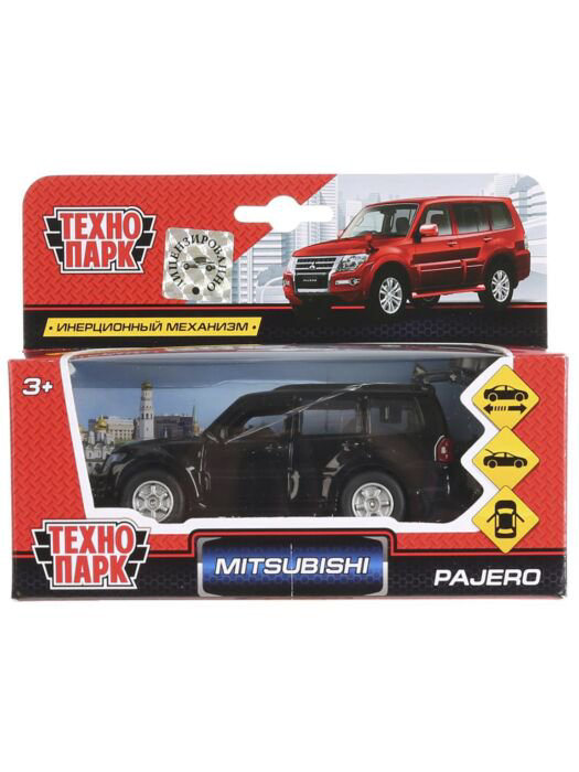 Машинка Технопарк  Mitsubishi Pajero 12см черная купить,NaN