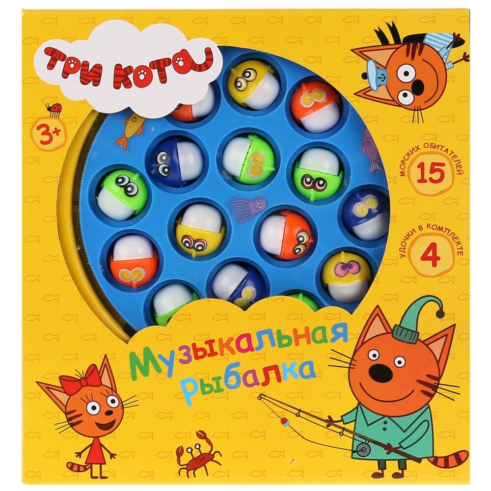 Игра рыбалка Три кота Играем вместе желтая купить,NaN