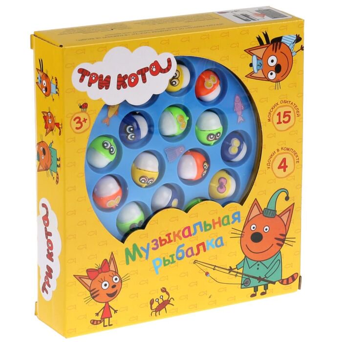 Игра рыбалка Три кота Играем вместе желтая купить,NaN