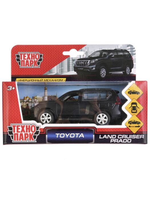 Машинка Технопарк  Toyota Prado 12см черная купить,NaN