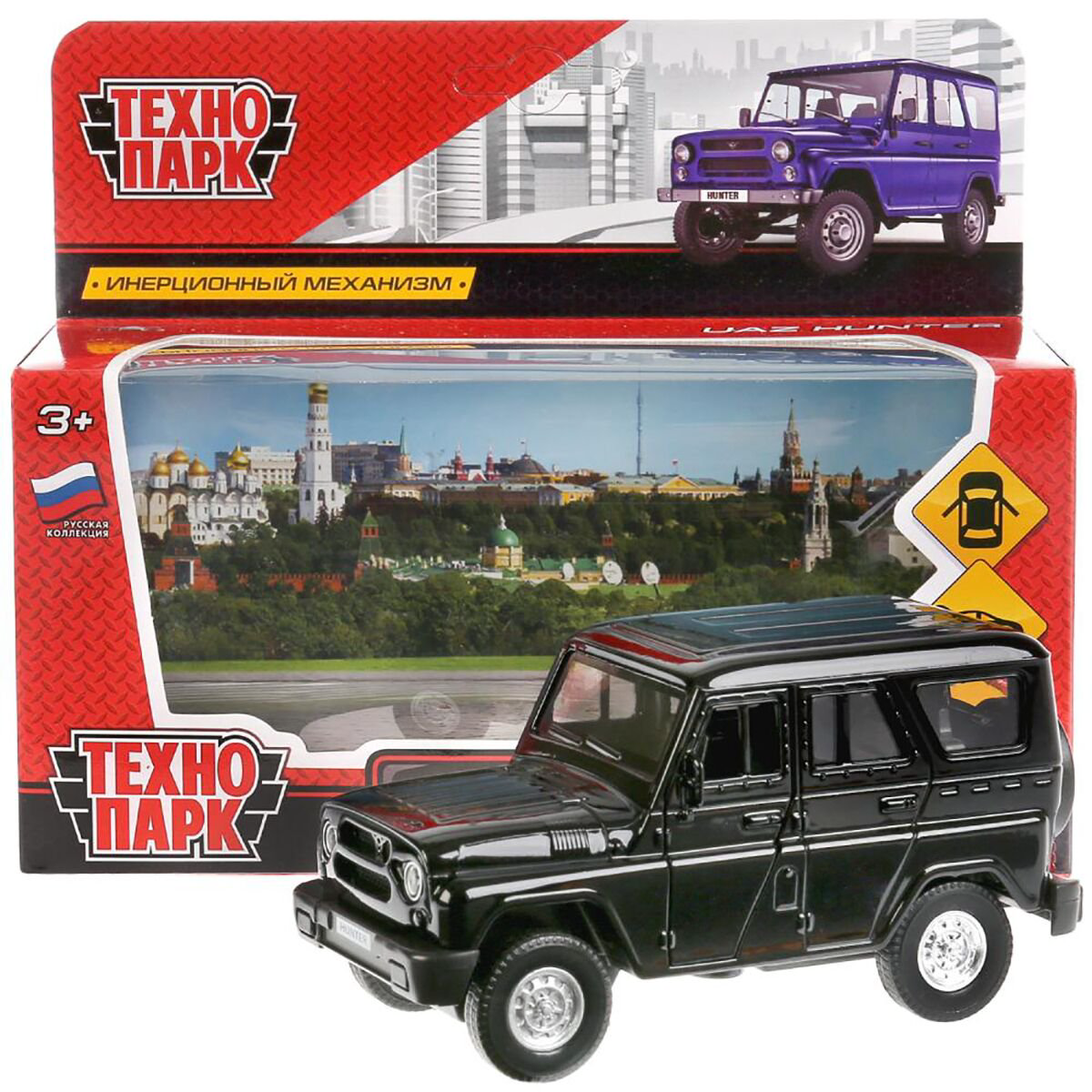 Машинка Технопарк  Uaz Hunter  12см черная купить,NaN