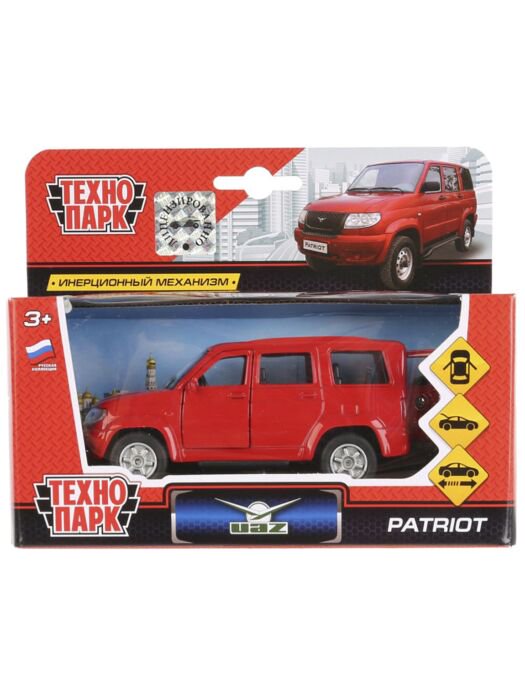 Машинка Технопарк  Uaz Patriot 12см красная купить,NaN