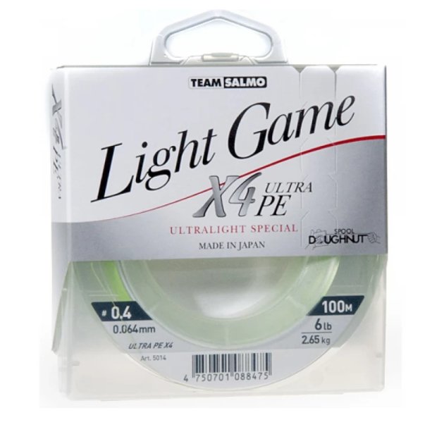 Рыболовная леска Team Salmo Light Game Fine Green X4 0,064 мм 100 м светло-зеленая