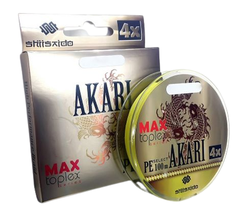 Рыболовная леска Shii Saido Akari 4X 0,083 мм 150 м желтая