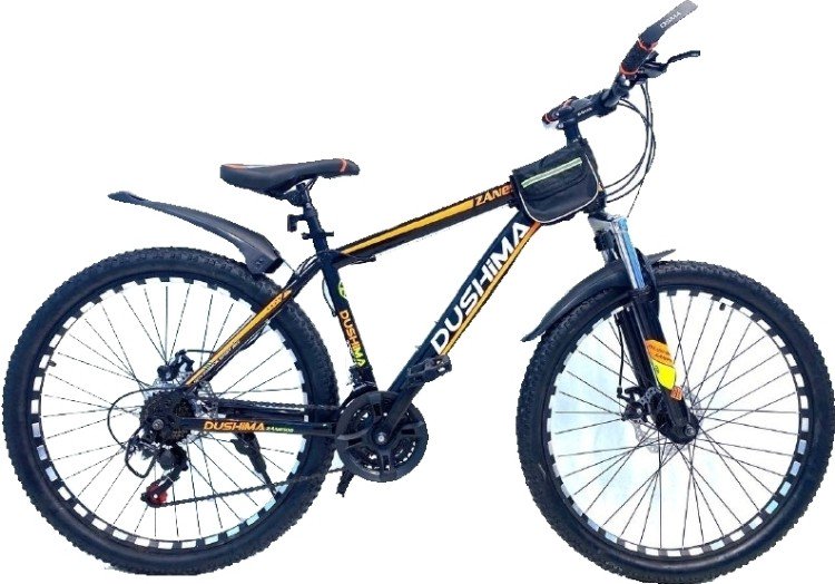 Велосипед Dushima 26" 17 черно-оранжевый
