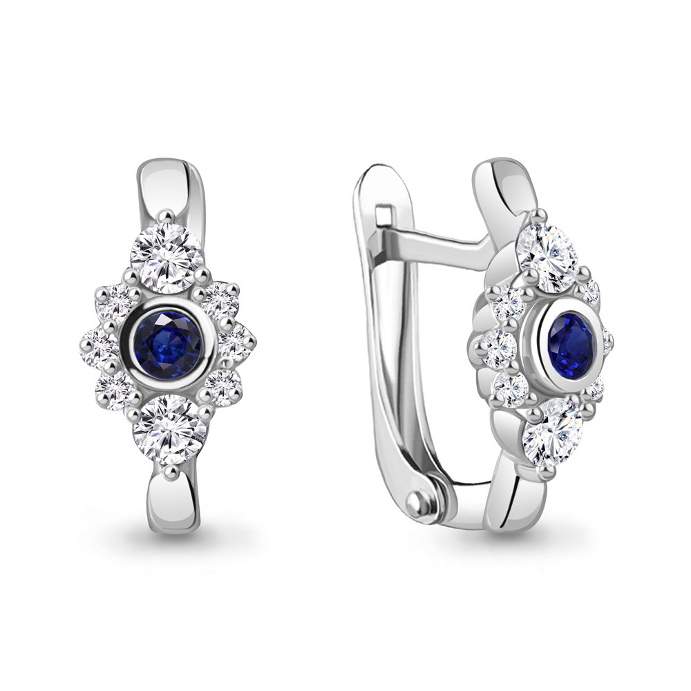 Серьги Aquamarine 49459АБ.5 2,5гр. купить,NaN