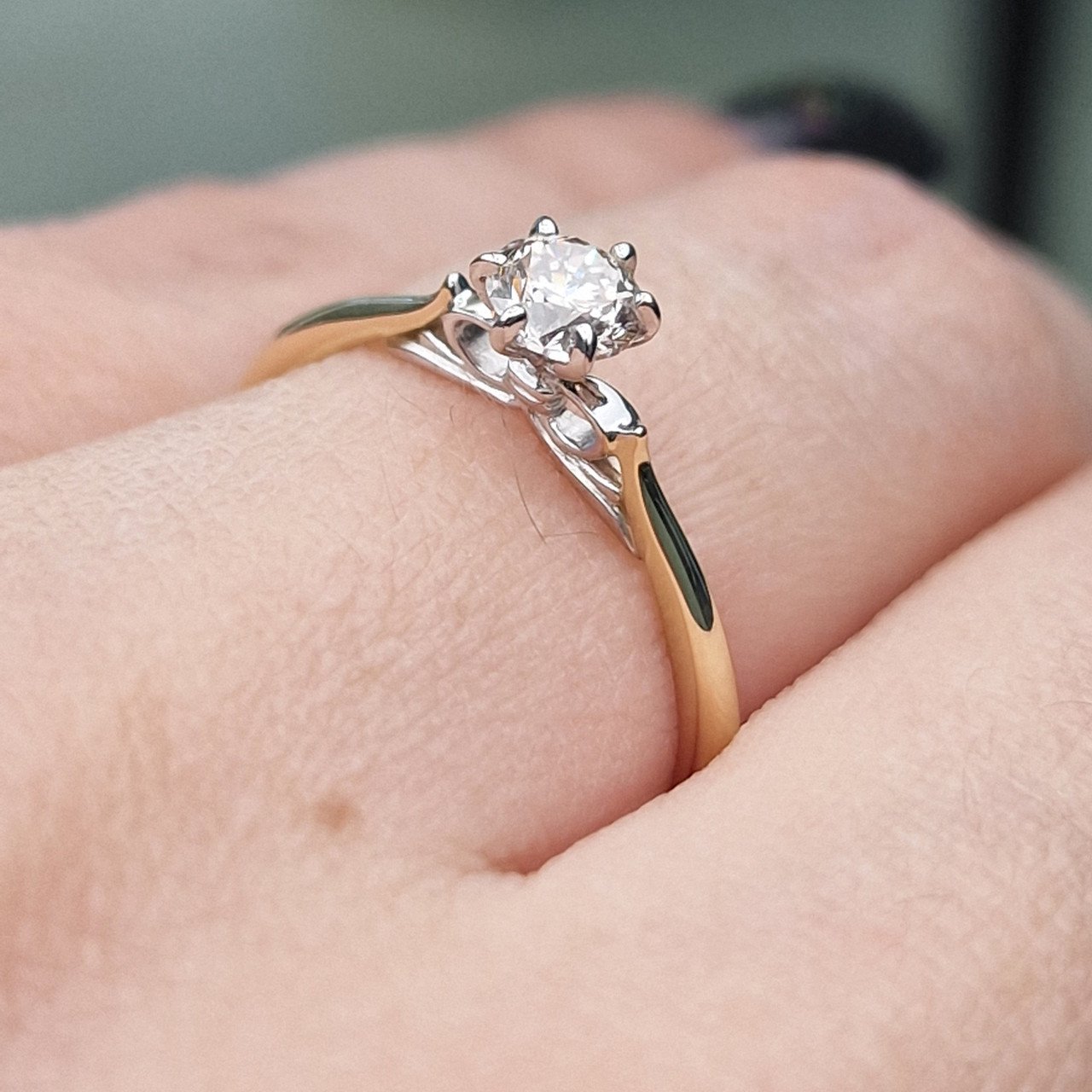 Кольцо Deimantas 100581322 17р 1,33гр 0,40ct. купить,NaN