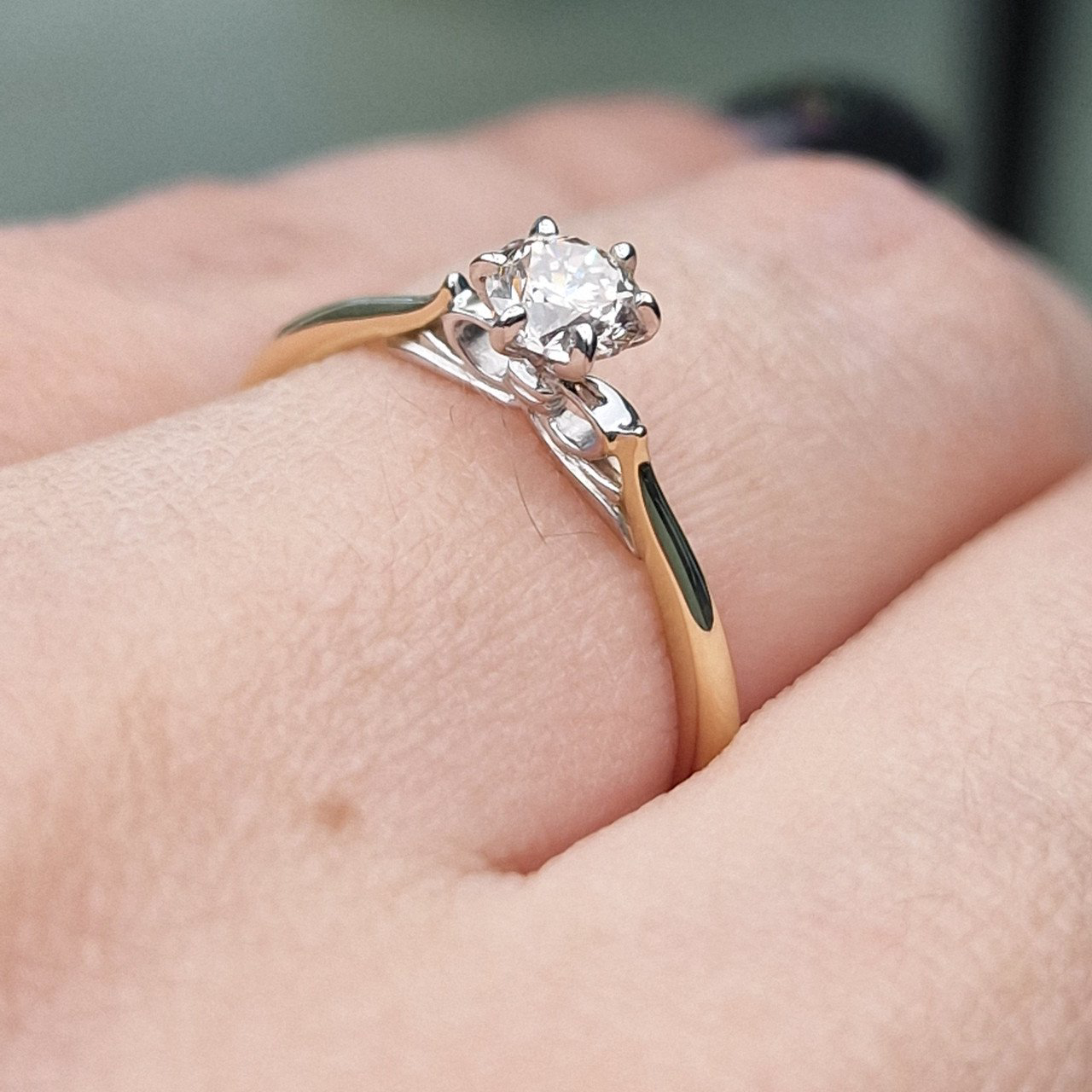 Кольцо Deimantas 100581322 17р 1,33гр 0,40ct. купить,NaN