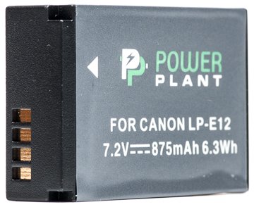 Аккумулятор PowerPlant Canon LP-E12 875mAh черный