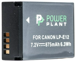 Аккумулятор PowerPlant Canon LP-E12 875mAh черный