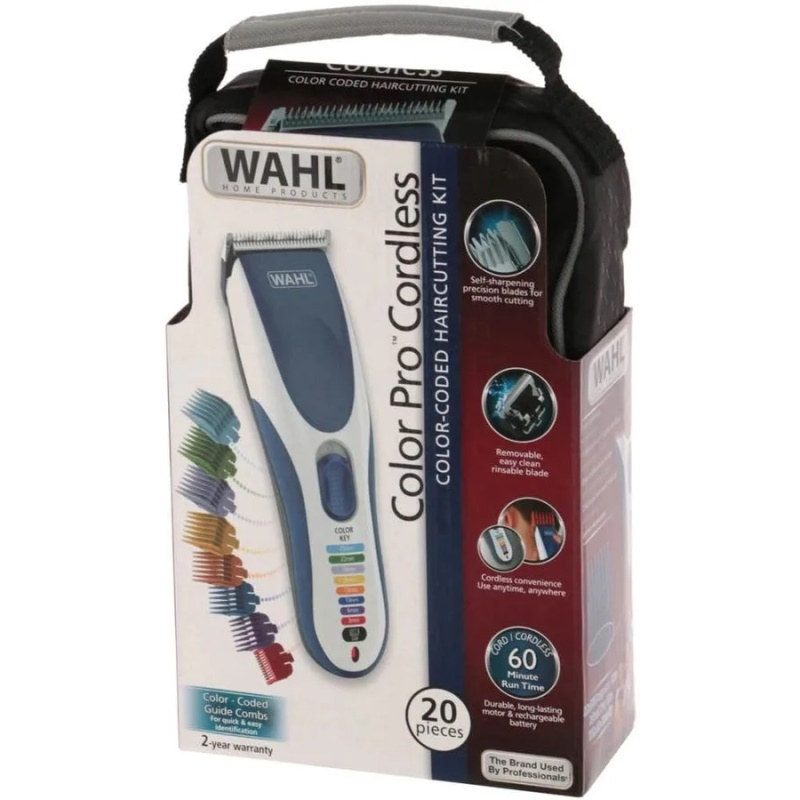 Машинка для стрижки Wahl Color Pro Cordless Combo 09649-916 бело-синяя - ForteMarket Машинка для стрижки Wahl Color Pro Cordless Combo 09649-916 бело-синяя купить,0