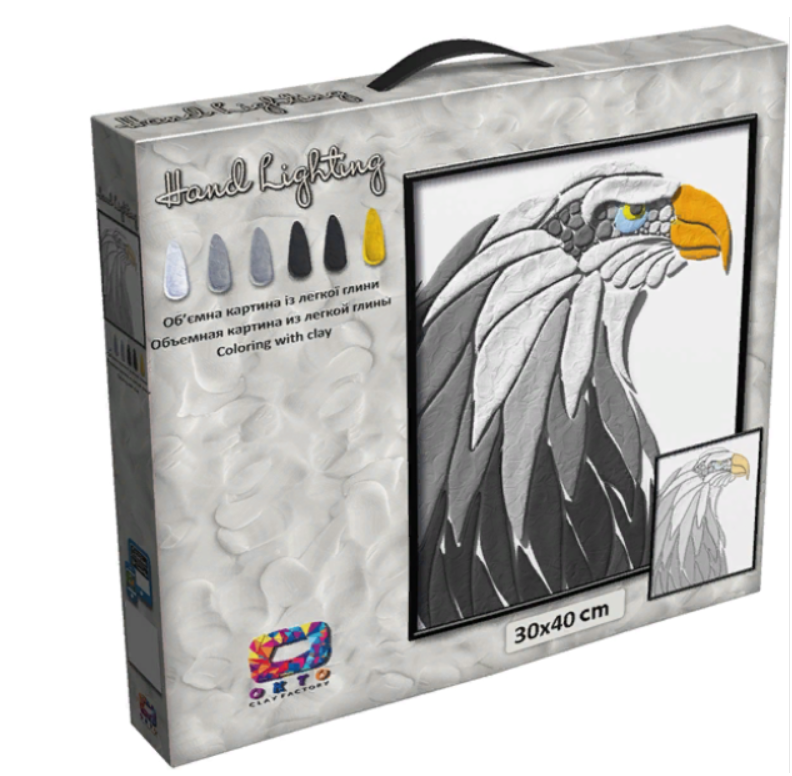 Картина Moon Light Сlay Орёл из лёгкой глины Handlighting купить,NaN