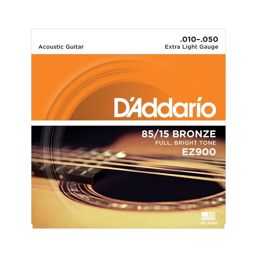 Комплект струн для акустической гитары D`Addario EZ900 extra light 10-50 6 шт