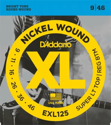 Комплект струн для электрогитары D'Addario EXL125 9-46 6 шт