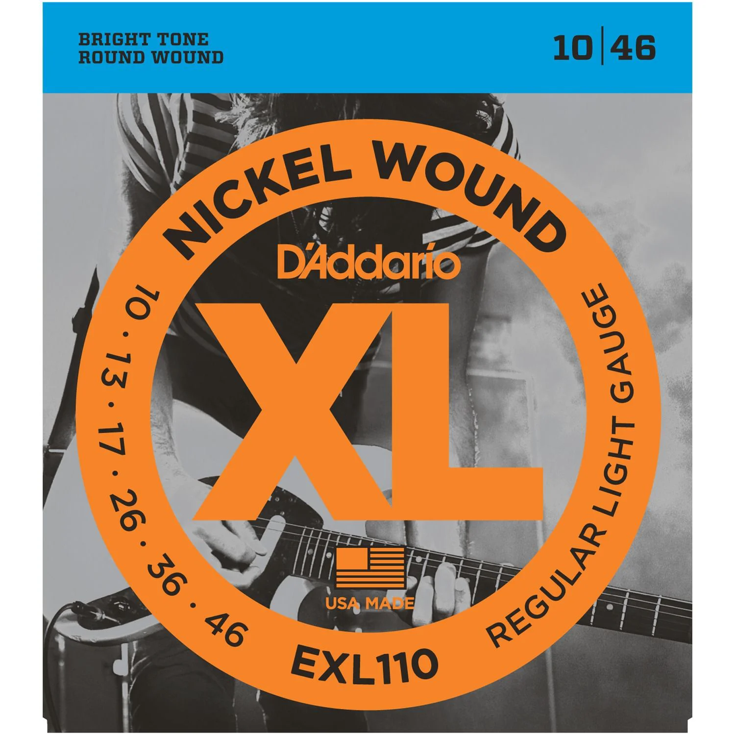 Комплект струн для электрогитары D'Addario 10-46 EXL110 6 шт