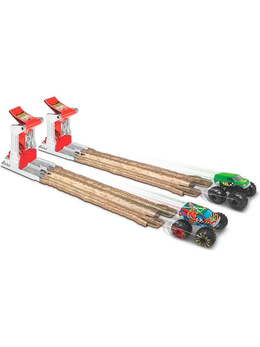 Игровой набор Hot Wheels Monster Trucks Двойное уничтожение купить,NaN