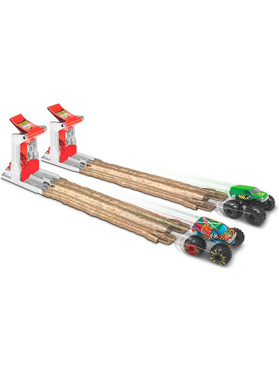Игровой набор Hot Wheels Monster Trucks Двойное уничтожение купить,NaN
