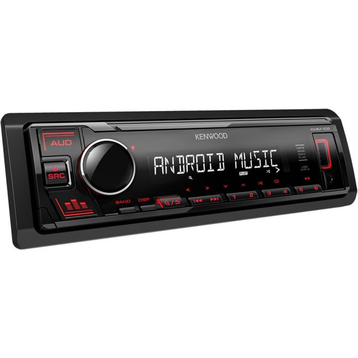 Автомагнитола Kenwood KMM-105RY DIN 1 черная