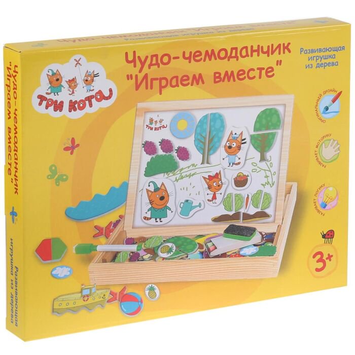 Доска Три кота Чудо чемоданчик Играем вместе 1019-CATS купить,NaN