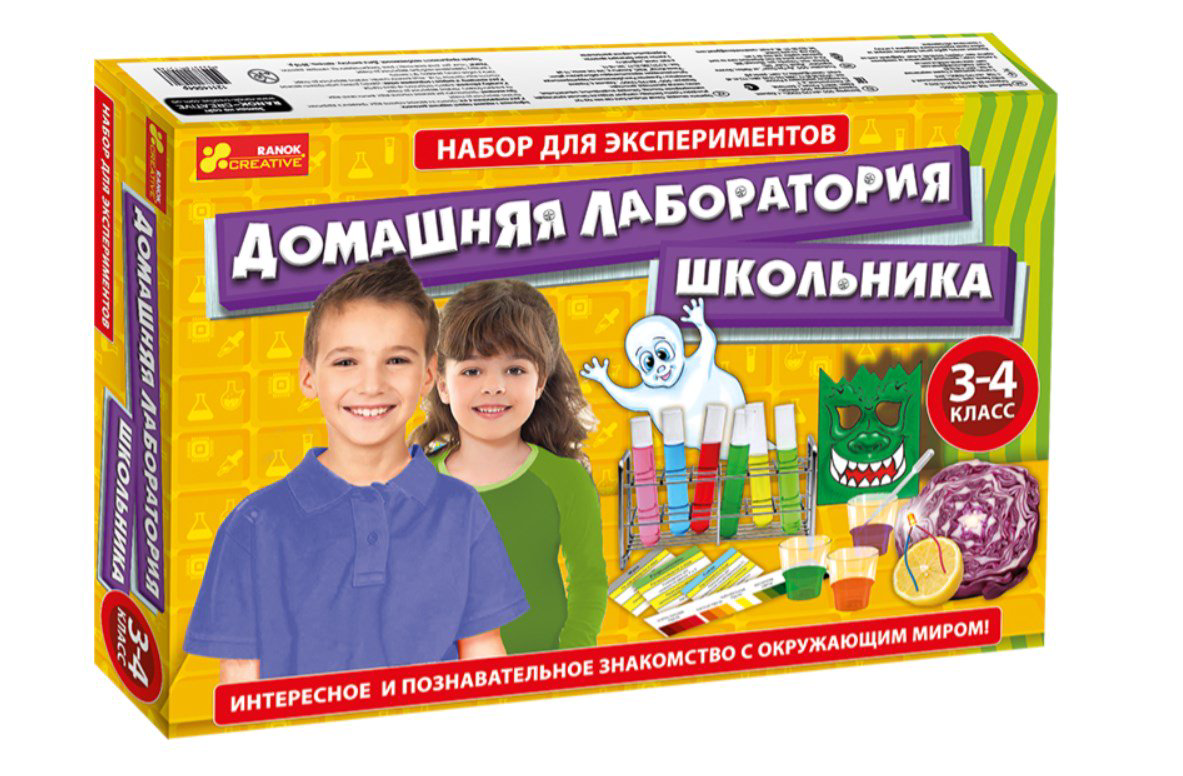 Набор для опытов Ранок Домашняя лаборатория школьника 3-4 класс купить,NaN
