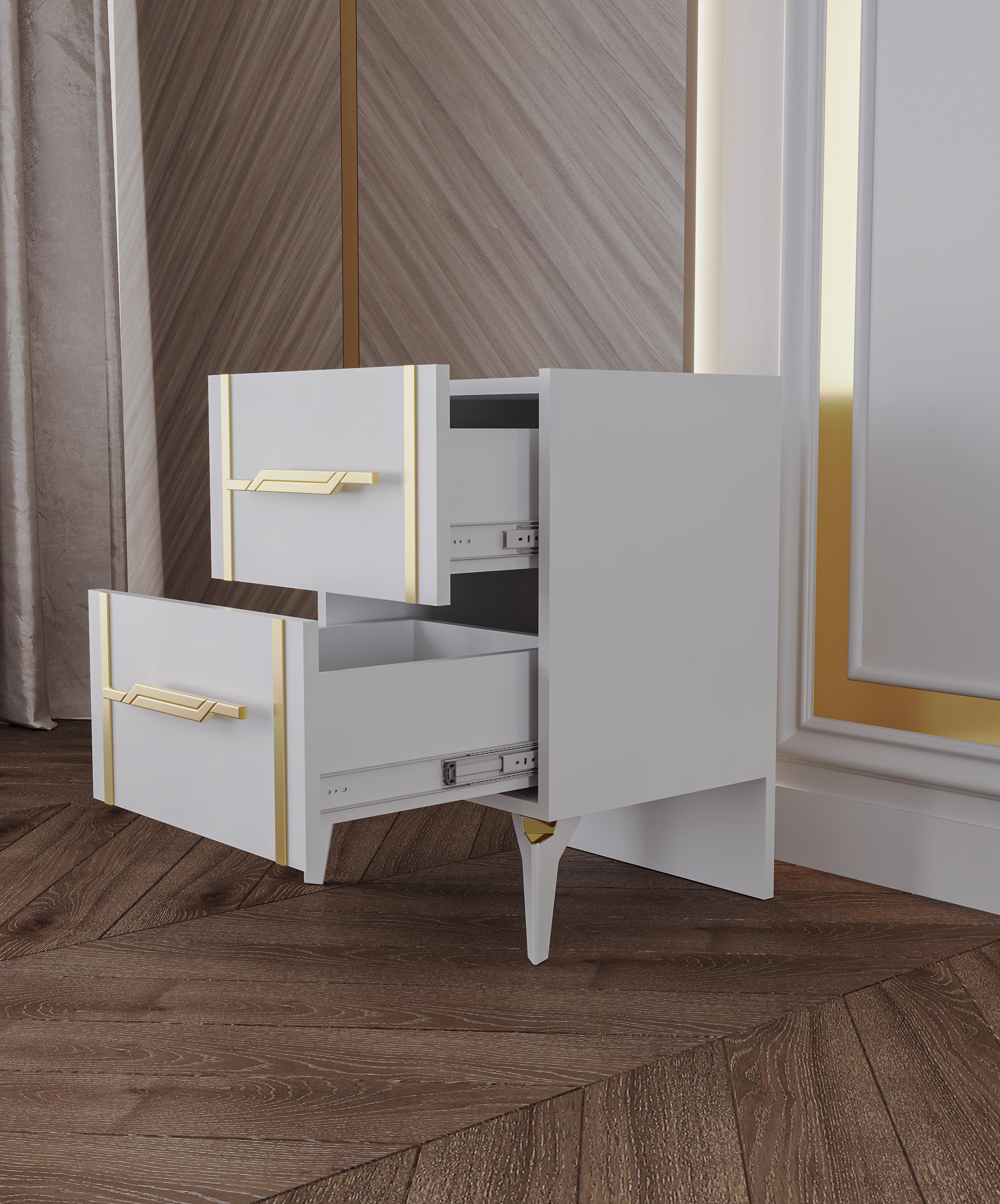 Гарнитур спальный Mebel Luxe Феликс серо-белый купить,NaN