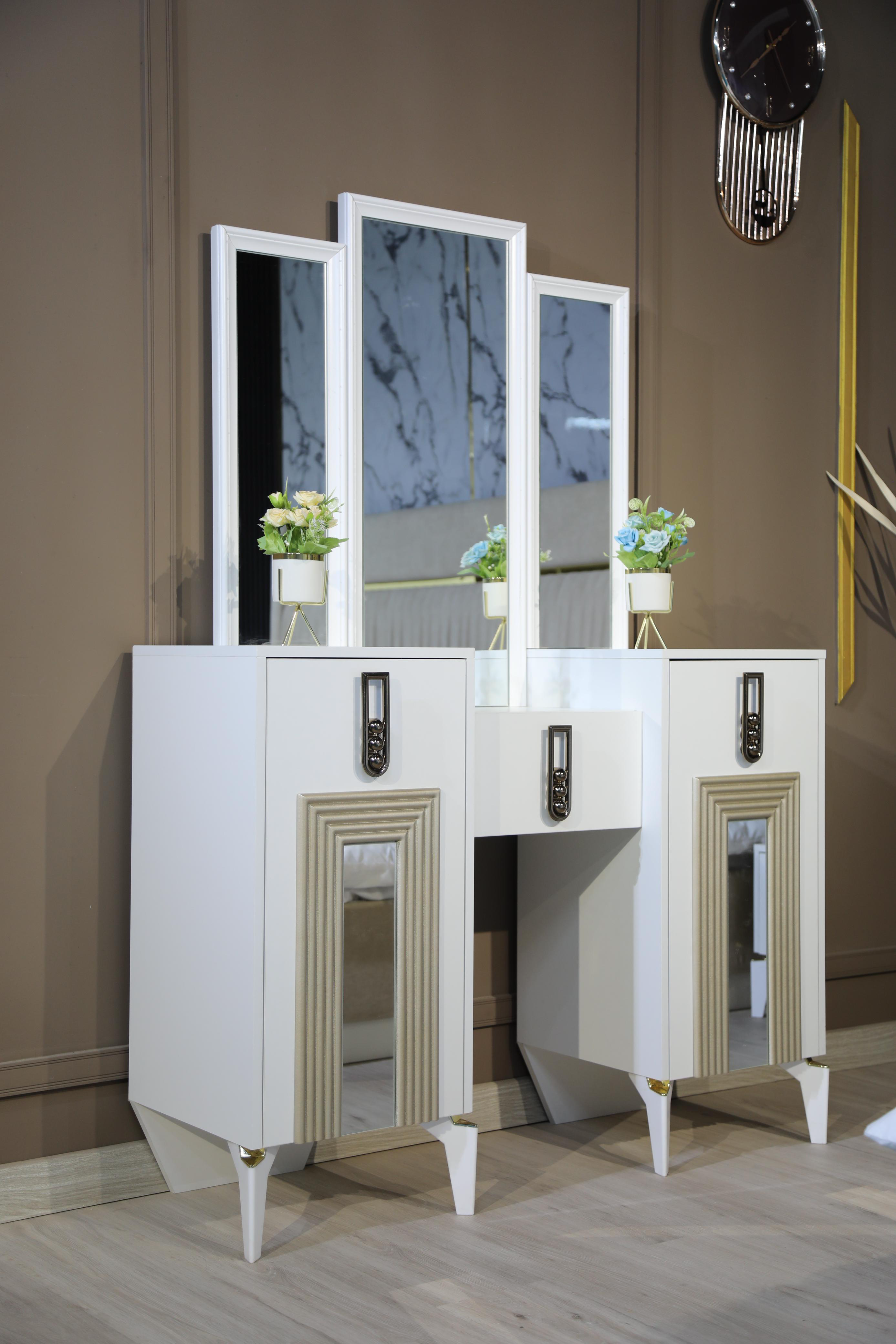 Гарнитур спальный Mebel Luxe София бело-бежевый купить,NaN