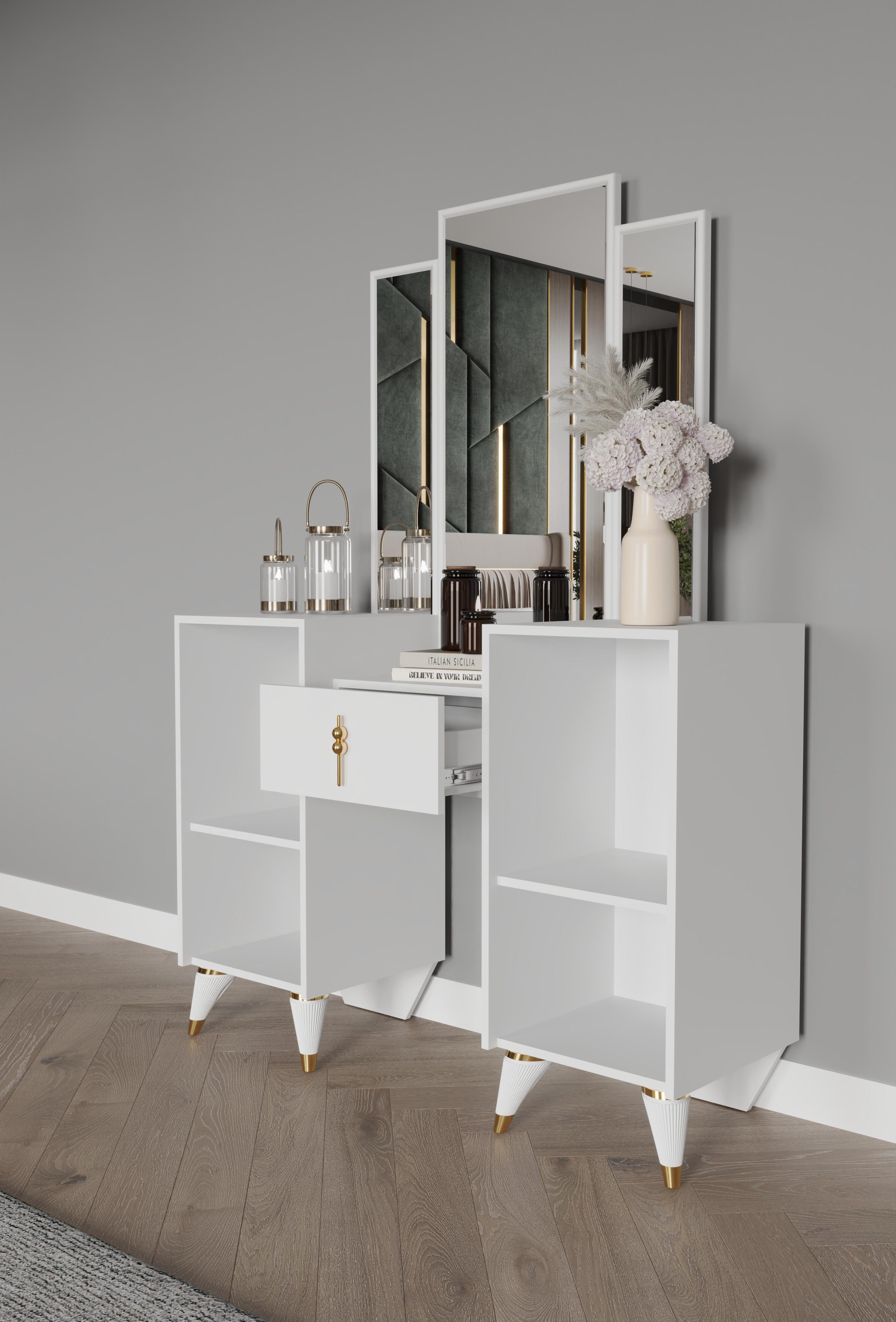 Гарнитур спальный Mebel Luxe София бело-бежевый купить,NaN