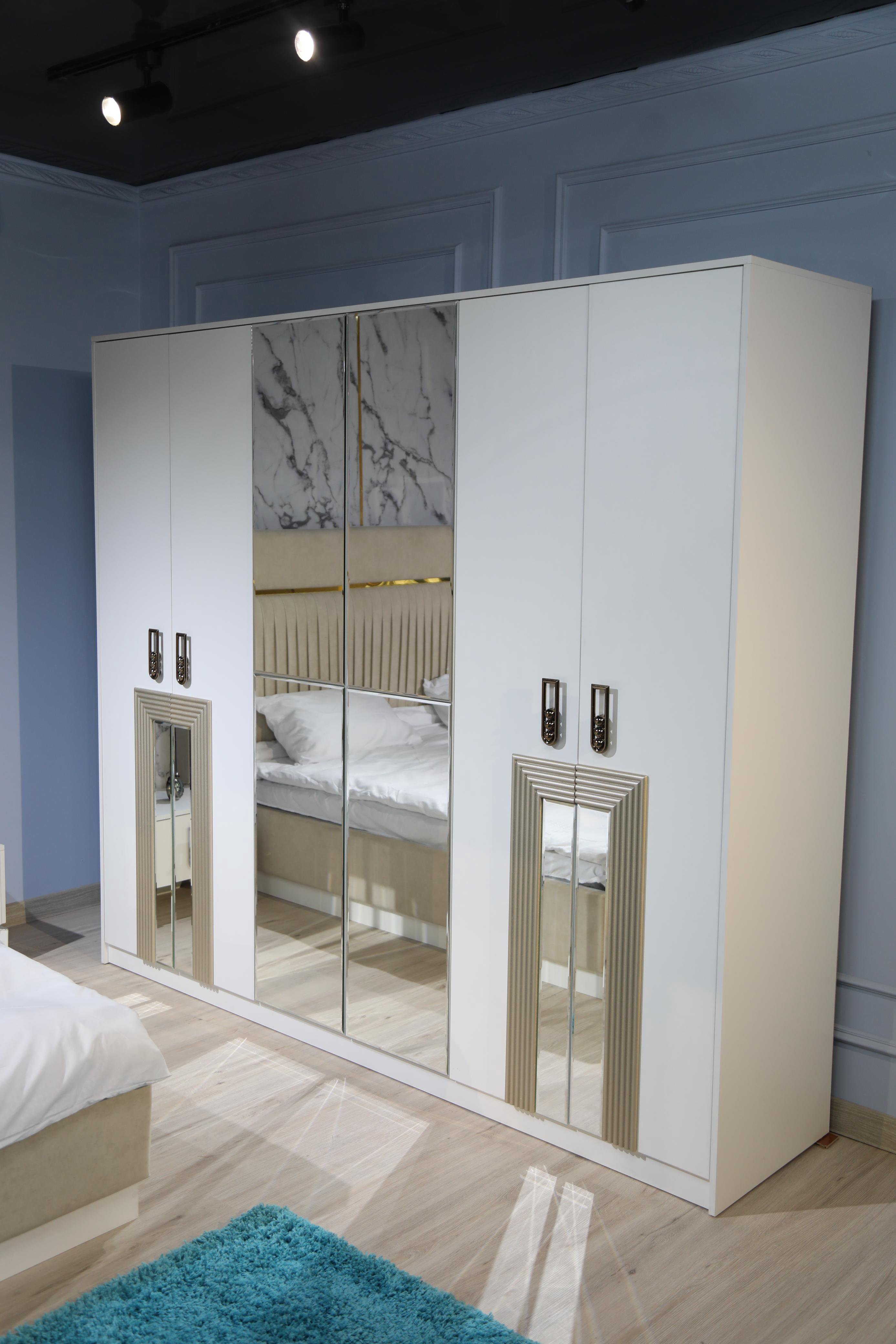 Гарнитур спальный Mebel Luxe София бело-бежевый купить,NaN