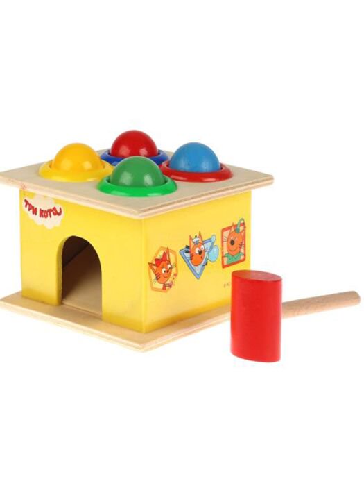 Игрушка Три кота  Стучалка Играем в шарики купить,NaN