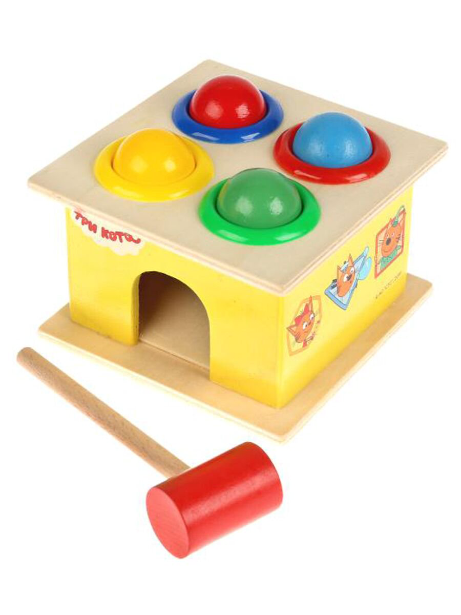 Игрушка Три кота  Стучалка Играем в шарики купить,NaN