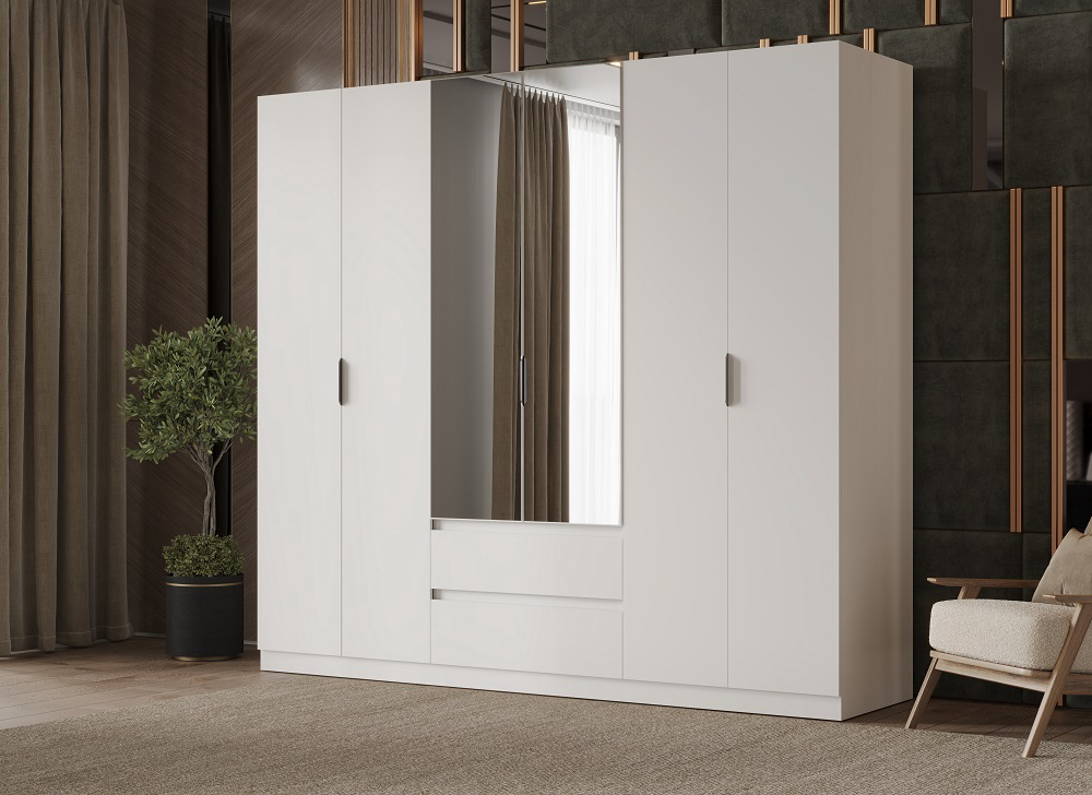 Гарнитур спальный Mebel Luxe Тедди 6Д белый купить,NaN