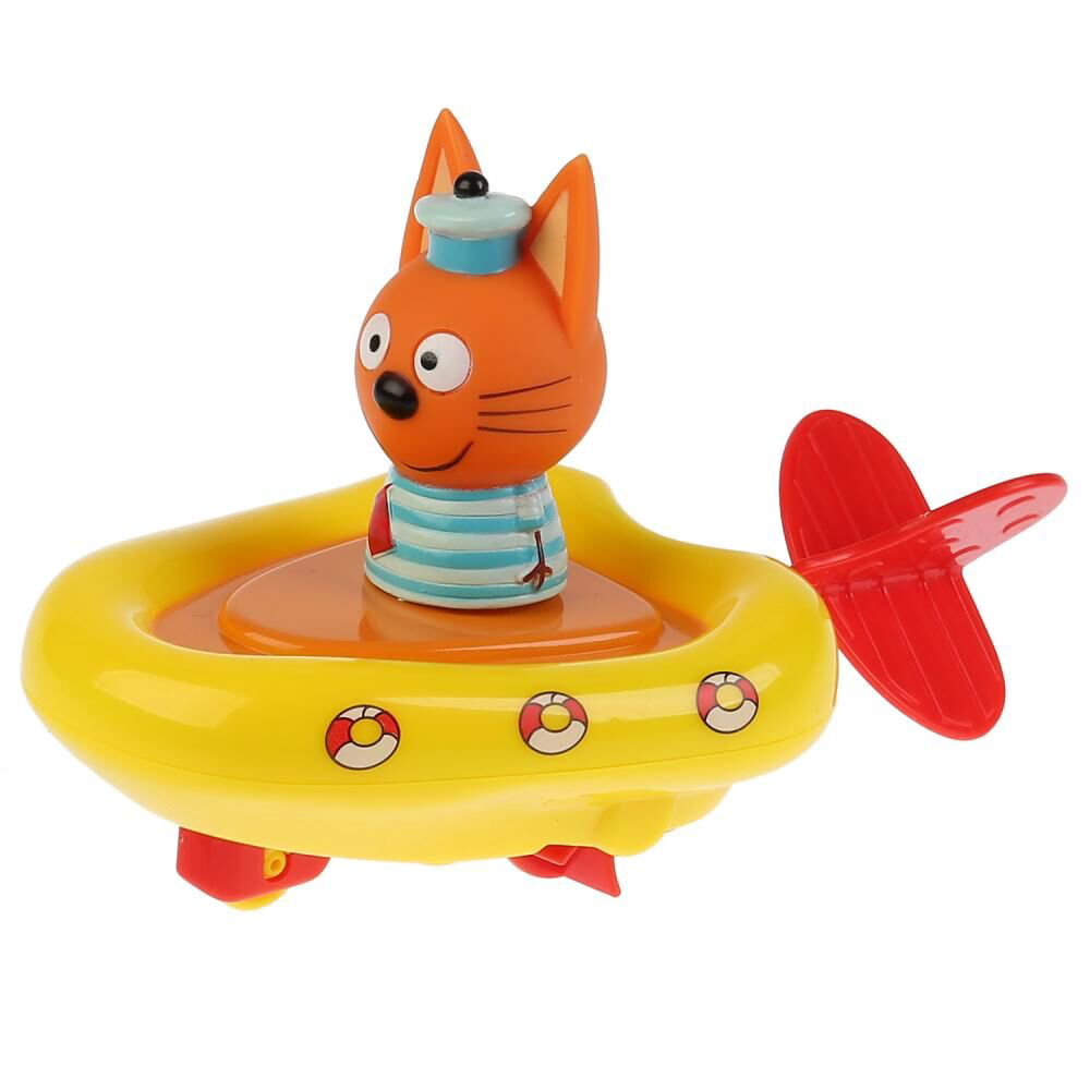 Игрушка для ванны  Три Кота   Лодка+Коржик купить,NaN