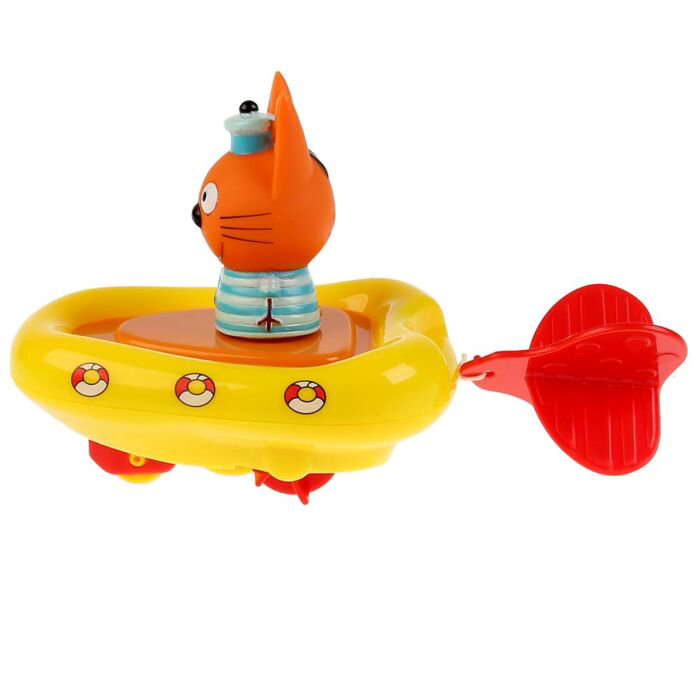 Игрушка для ванны  Три Кота   Лодка+Коржик купить,NaN