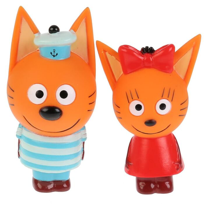 Игрушка для ванны  Три Кота Карамелька и Коржик купить,NaN
