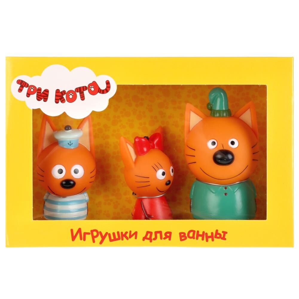 Игрушка для ванны  Три Кота Компот  Коржик Карамелька  купить,NaN