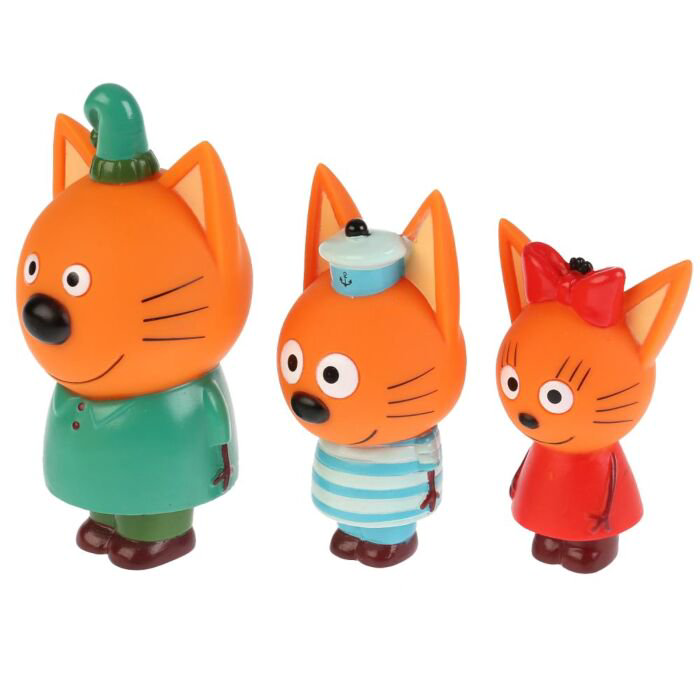Игрушка для ванны  Три Кота Компот  Коржик Карамелька  купить,NaN