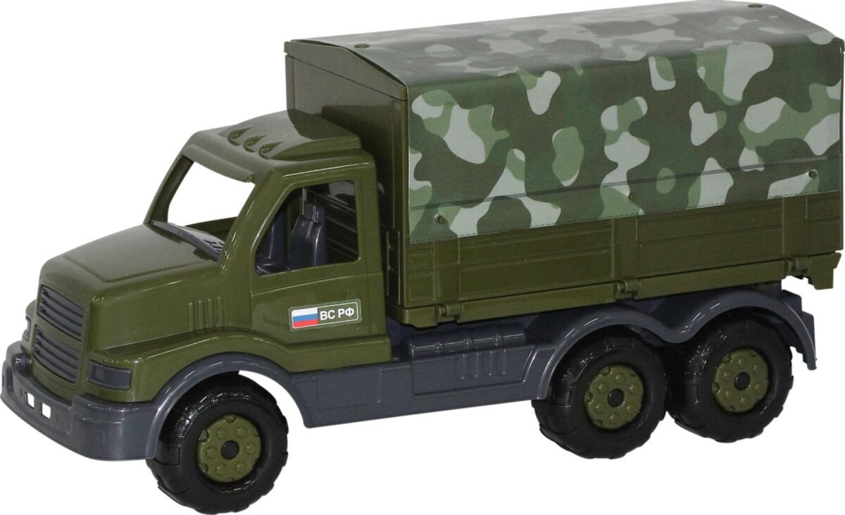 Машинка Полесье Сталкер тентовый военный 48646 купить,NaN