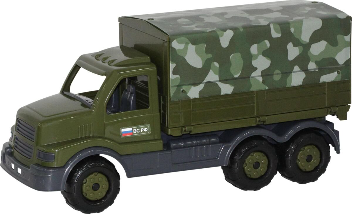 Машинка Полесье Сталкер тентовый военный 48646 купить,NaN