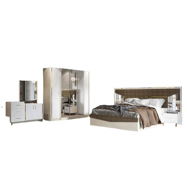 Спальня Bella Mebel Milano БМСГ23 коричнево-белый с золотом купить,NaN