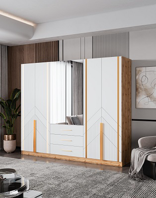 Шкаф Mebel Luxe Альфа 6Д 230х276х60см белый купить,NaN