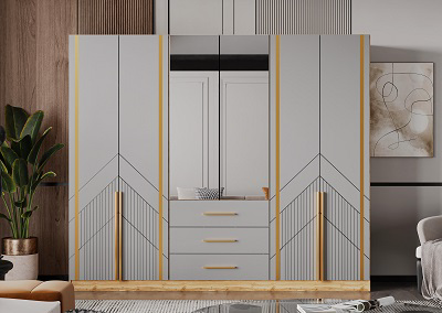Шкаф Mebel Luxe Альфа 6Д 230х276х60см белый купить,NaN
