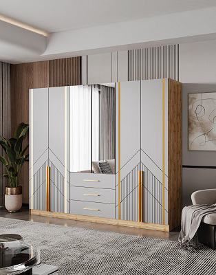 Шкаф Mebel Luxe Альфа 6Д 230х276х60см белый купить,NaN
