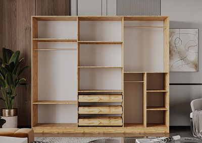 Шкаф Mebel Luxe Альфа 6Д 230х276х60см белый купить,NaN