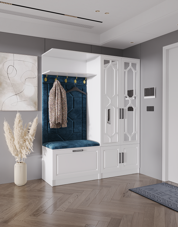 Прихожая Mebel Luxe Марсель 2Д зеленый белый купить,NaN