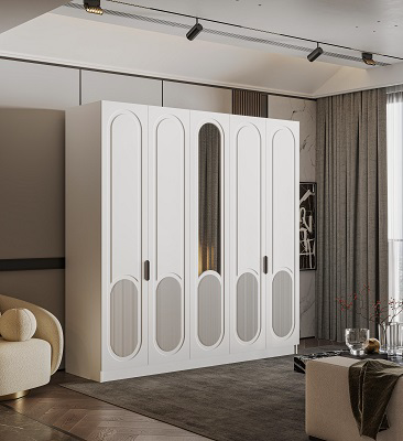 Шкаф Mebel Luxe Джордан 5Д 225х230х60см белый купить,NaN
