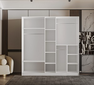Шкаф Mebel Luxe Джордан 5Д 225х230х60см белый купить,NaN