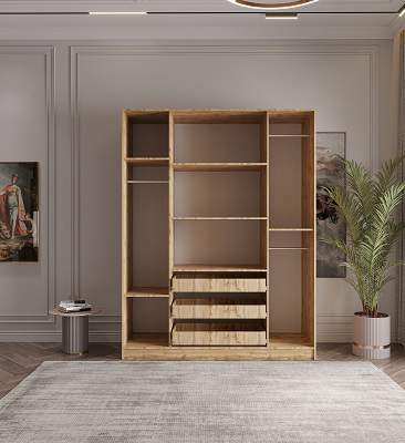 Шкаф Альфа Mebel Luxe 4Д 240х180х60см серо-белый купить,NaN