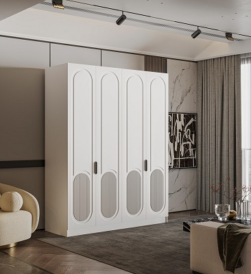 Шкаф Mebel Luxe Джордан 4Д 230х180х60см белый купить,NaN