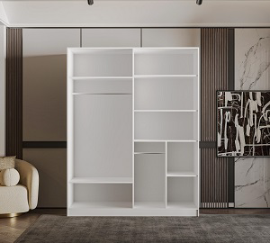 Шкаф Mebel Luxe Джордан 4Д 230х180х60см белый купить,NaN