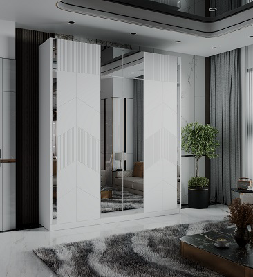 Шкаф Mebel Luxe Гигант 260х300х60см белый купить,NaN